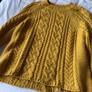 Mock neck mustard sweater